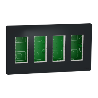 Schneider Electric NU174454, Unica System Plus, Antrasit, 4x4 Modül Sıva Altı Dikey Çalışma İstasyonu