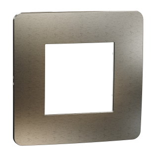 Schneider Electric NU280250M, Unica Studio Color Metal, Bronz Yüzeyli, Beyaz Kenarlıklı, Tekli Çerçeve