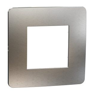 Schneider Electric NU280255M, Unica Studio Color Metal, Beyaz Alüminyum Yüzeyli, Beyaz Kenarlıklı, Tekli Çerçeve
