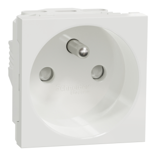 Schneider Electric NU303918, Unica, Beyaz, UPS Priz, Çocuk Korumalı, Vida Bağlantılı, 2 Modül