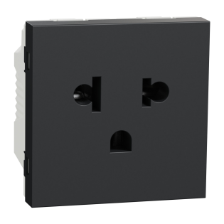 Schneider Electric NU304154, Unica, Antrasit, Euroamerican Priz, 2 Modül