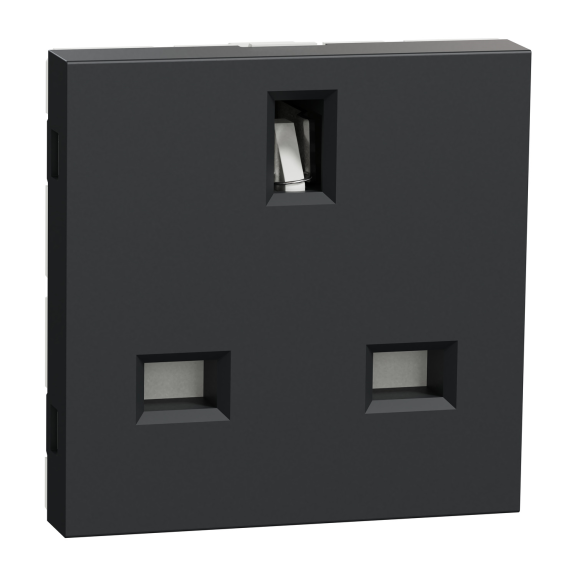 Schneider Electric NU304554, Unica, Antrasit, İngiliz Tipi Topraklı Priz, 2 Modül
