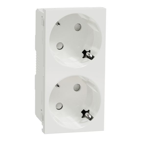 Schneider Electric NU306618, Unica, Beyaz, Topraklı Priz, Çocuk Korumalı, İkili, 4 Modül