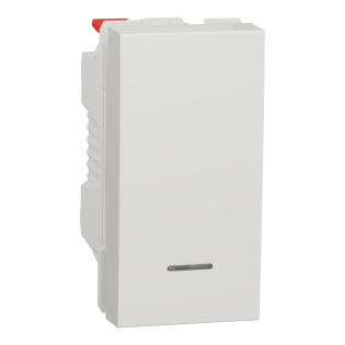 Schneider Electric NU310618N, Unica, Beyaz, Liht Butonu, Işıklı, 1 Modül