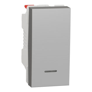 Schneider Electric NU310630N, Unica, Alüminyum, Liht Butonu, Işıklı, 1 Modül