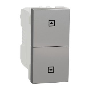 Schneider Electric NU310730SC, Unica, Alüminyum, Jaluzi Kumanda Liht Butonu, 1 Modül