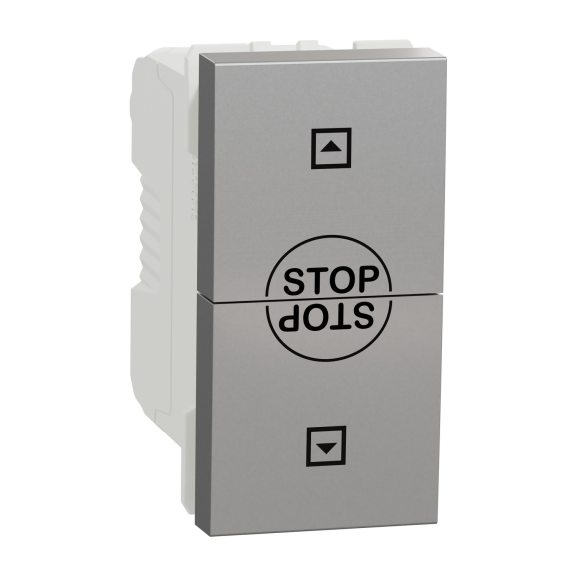 Schneider Electric NU310830SC, Unica, Alüminyum, Jaluzi Kumanda Anahtarı, 10 Amper, 1 Modül