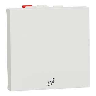 Schneider Electric NU320618C, Unica, Beyaz, Liht Butonu, Zil İşaretli, 2 Modül