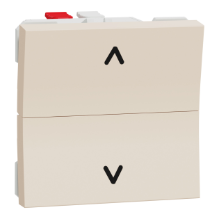 Schneider Electric NU320744, Unica, Krem, Jaluzi Kumanda Liht Butonu, 2 Modül