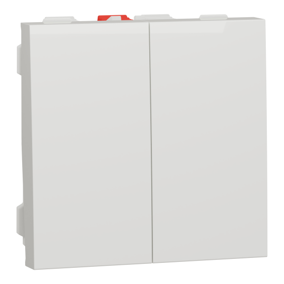 Schneider Electric NU321118, Unica, Beyaz, Komütatör Anahtar, 2 Modül
