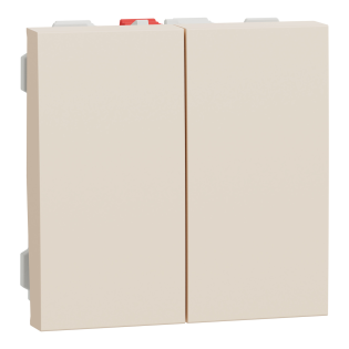 Schneider Electric NU321144, Unica, Krem, Komütatör Anahtar, 2 Modül