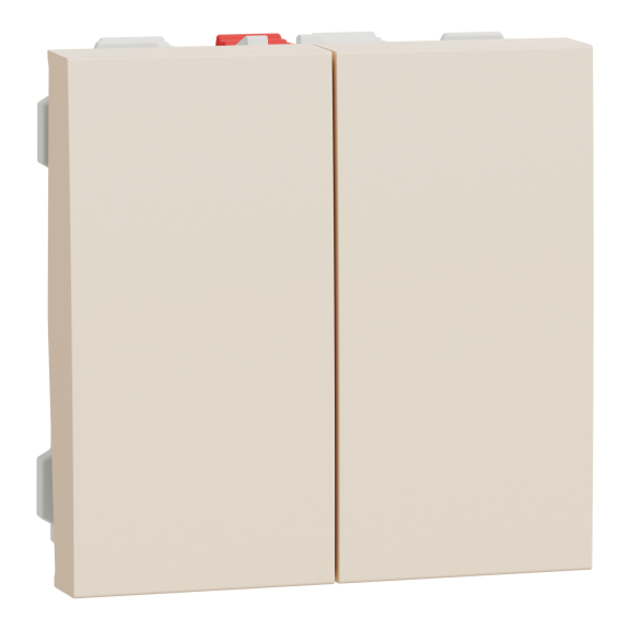 Schneider Electric NU321144, Unica, Krem, Komütatör Anahtar, 2 Modül