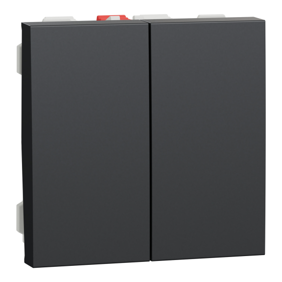 Schneider Electric NU321154, Unica, Antrasit, Komütatör Anahtar, 2 Modül