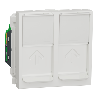Schneider Electric NU342018, Unica, Beyaz, Data İnternet Prizi, 2xRJ45, CAT 5-UTP, 2 Modül