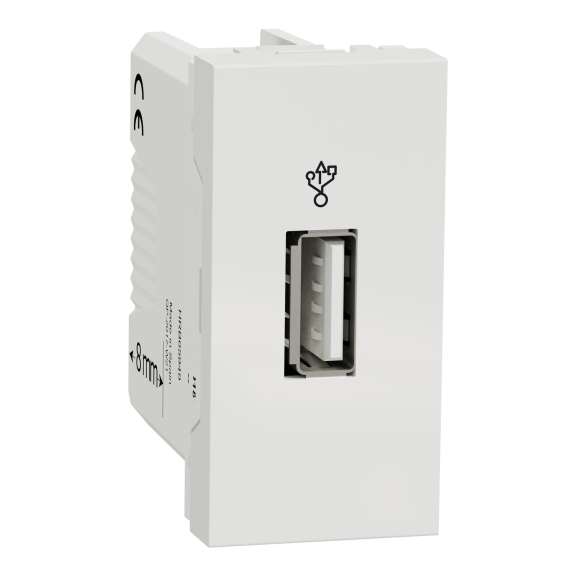 Schneider Electric NU342918, Unica, Beyaz, USB Prizi, USB 3.0 Konnektörlü, 1 Modül