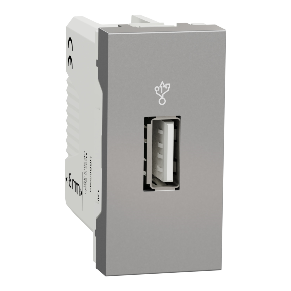 Schneider Electric NU342930, Unica, Alüminyum, USB Konnektörlü Priz, USB 3.0, 1 Modül