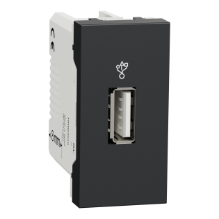 Schneider Electric NU342954, Unica, Antrasit, USB Konnektörlü Priz, USB 3.0, 1 Modül
