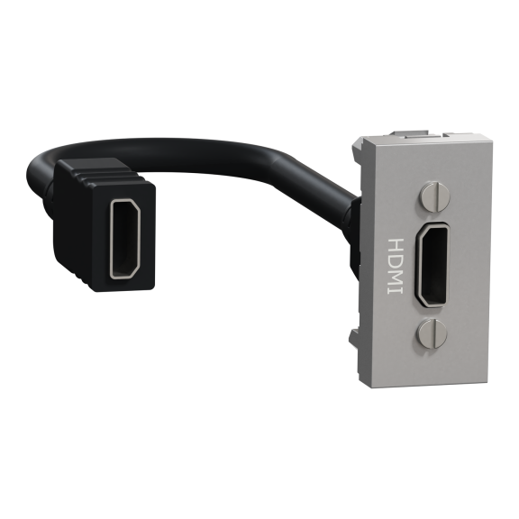 Schneider Electric NU343030, Unica, Alüminyum, HDMI Priz, 1 Modül