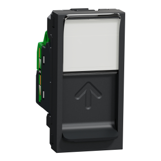 Schneider Electric NU344854, Unica, Antrasit, Data İnternet Prizi, RJ45, CAT 6a-STP, 1 Modül