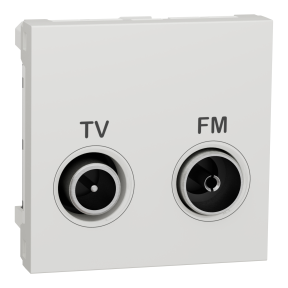 Schneider Electric NU345118, Unica, Beyaz, TV ve FM Prizi, 2 Modül