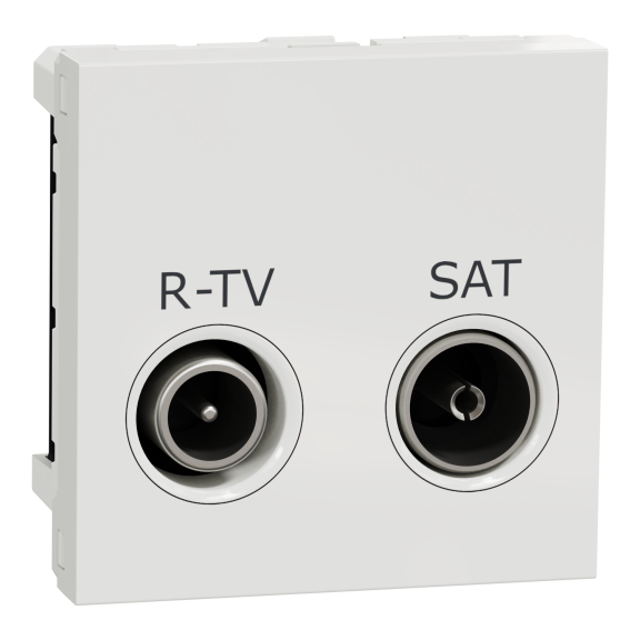 Schneider Electric NU345418, Unica, Beyaz, R-TV ve SAT Prizi, 2 Modül
