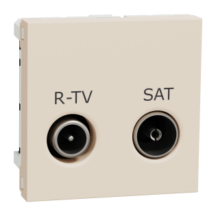 Schneider Electric NU345444, Unica, Krem, R-TV ve SAT Prizi, 2 Modül