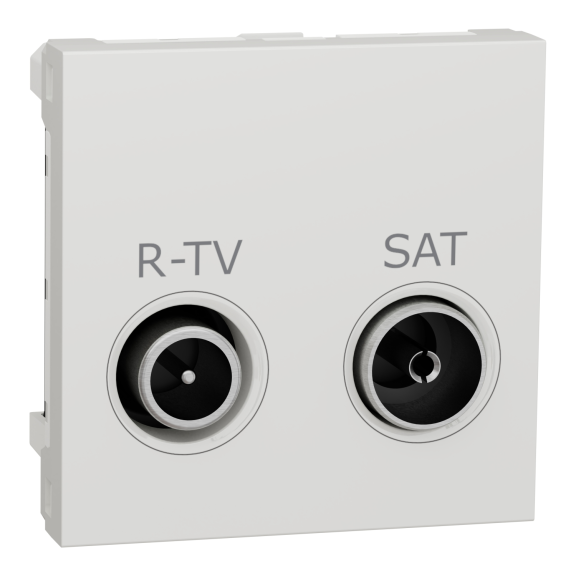 Schneider Electric NU345518, Unica, Beyaz, R-TV ve SAT Prizi, Sonlu, 2 Modül
