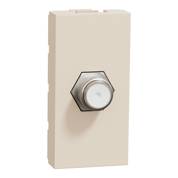 Schneider Electric NU346844, Unica, Krem, TV Prizi, F Tipi, 1 Modül