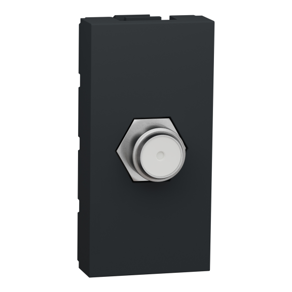 Schneider Electric NU346854, Unica, Antrasit, TV Prizi, F Tipi, 1 Modül