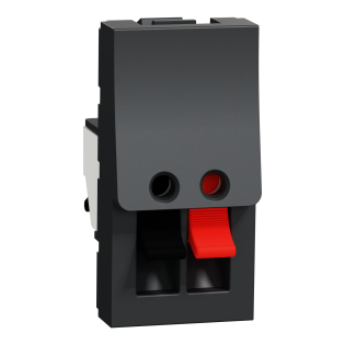 Schneider Electric NU348754, Unica, Antrasit, Hoparlör Prizi, 1 Stereo Çıkış, 1 Modül
