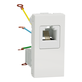 Schneider Electric NU349118, Unica, Beyaz, Telefon Nümeris Prizi, RJ11, 4 Kontaklı, 1 Modül