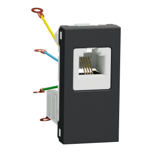 Schneider Electric NU349154, Unica, Antrasit, Telefon Nümeris Prizi, RJ11, 4 Kontaklı, 1 Modül