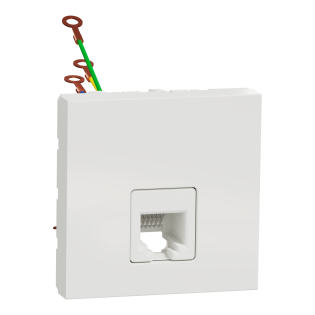 Schneider Electric NU349718, Unica, Alüminyum, Telefon Nümeris Prizi, RJ11, 4 Kontaklı, 2 Modül