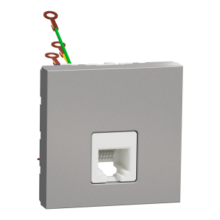 Schneider Electric NU349730, Unica, Alüminyum, Telefon Nümeris Prizi, RJ11, 4 Kontaklı, 2 Modül