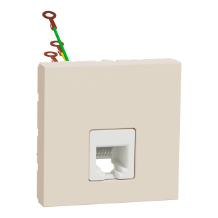 Schneider Electric NU349744, Unica, Alüminyum, Telefon Nümeris Prizi, RJ11, 4 Kontaklı, 2 Modül