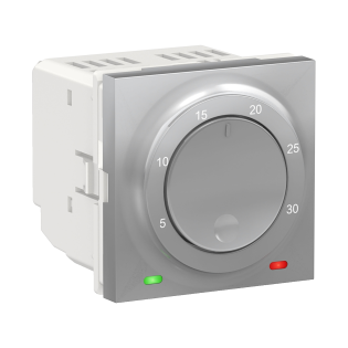 Schneider Electric NU350130, Unica, Alüminyum, Termostat, 2300W, 2 Modül