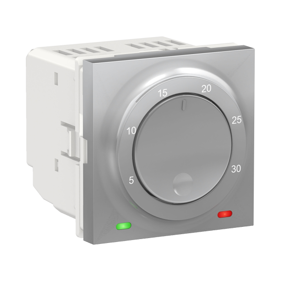 Schneider Electric NU350130, Unica, Alüminyum, Termostat, 2300W, 2 Modül