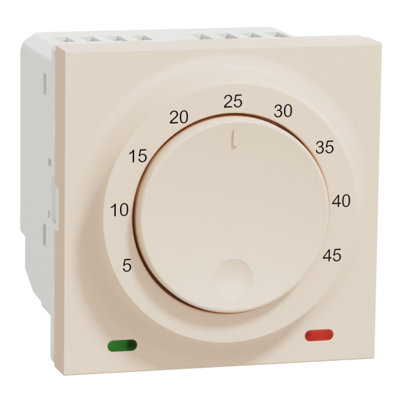 Schneider Electric NU350144, Unica, Krem, Termostat, 2300W, 2 Modül
