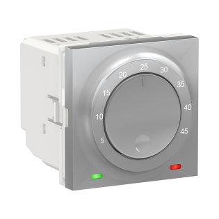 Schneider Electric NU350330, Unica, Alüminyum, Zemin Termostatı, 10 Amper, 2 Modül