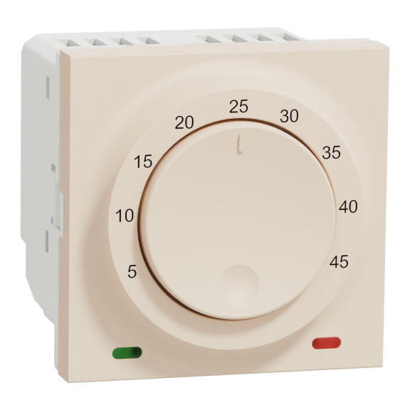 Schneider Electric NU350344, Unica, Krem, Zemin Termostatı, 10 Amper, 2 Modül
