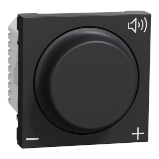 Schneider Electric NU360254, Unica, Antrasit, Ses Potansiyometresi, 2 Modül