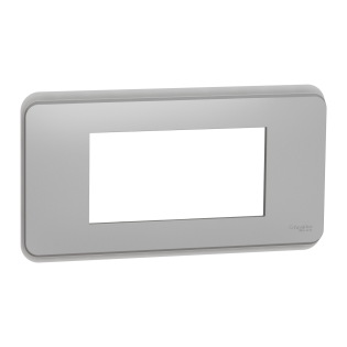 Schneider Electric NU411430, Unica Pro, Alüminyum, Çerçeve, 4 Modül