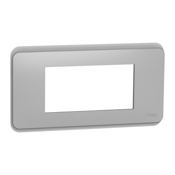 Schneider Electric NU411430, Unica Pro, Alüminyum, Çerçeve, 4 Modül