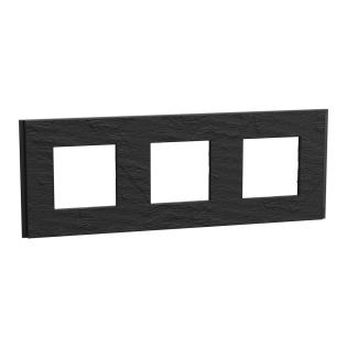 Schneider Electric NU600677, Unica Deco Materials, Taş Yüzeyli, Üçlü Çerçeve