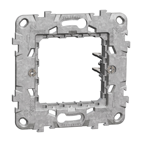 Schneider Electric NU7002G, Unica, Zamak Montaj Plakası, Tekli, Tırnaklı