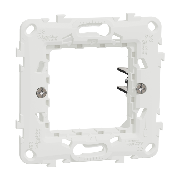 Schneider Electric NU7002PG, Unica, Plastik Montaj Plakası, Tekli, Tırnaklı