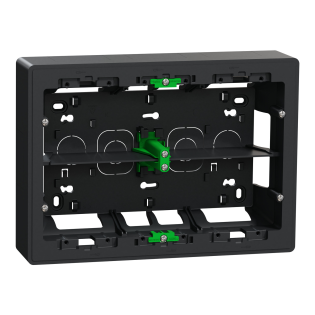 Schneider Electric NU821854, Unica System Plus, Antrasit, 2x8 Modül Sıva Üstü Yatay Montaj Kasası