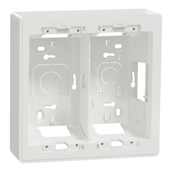 Schneider Electric NU822418, Unica System Plus, Beyaz, 2x4 Modül Sıva Üstü Dikey Montaj Kasası