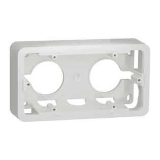 Schneider Electric NU840418, Unica Pro, Beyaz, İkili Sıva Üstü Kasa
