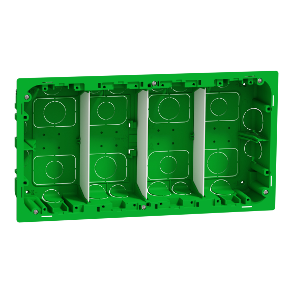 Schneider Electric NU8744, Unica System Plus, 4x4 Modül Sıva Altı Dikey Montaj Kasası